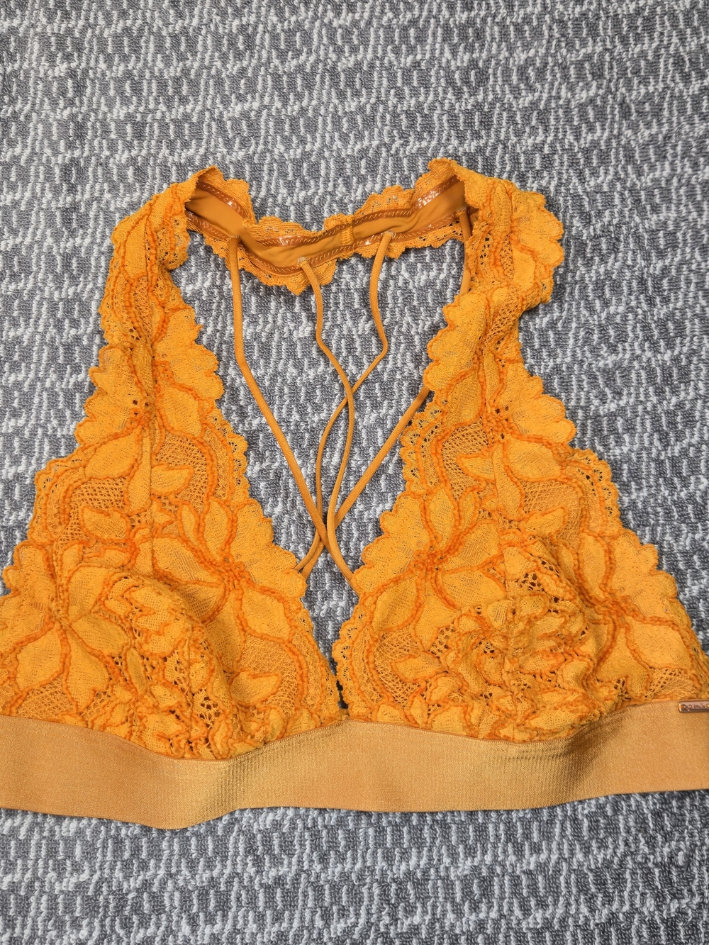 PINK Victoria's Secret Orange Lace Bralette